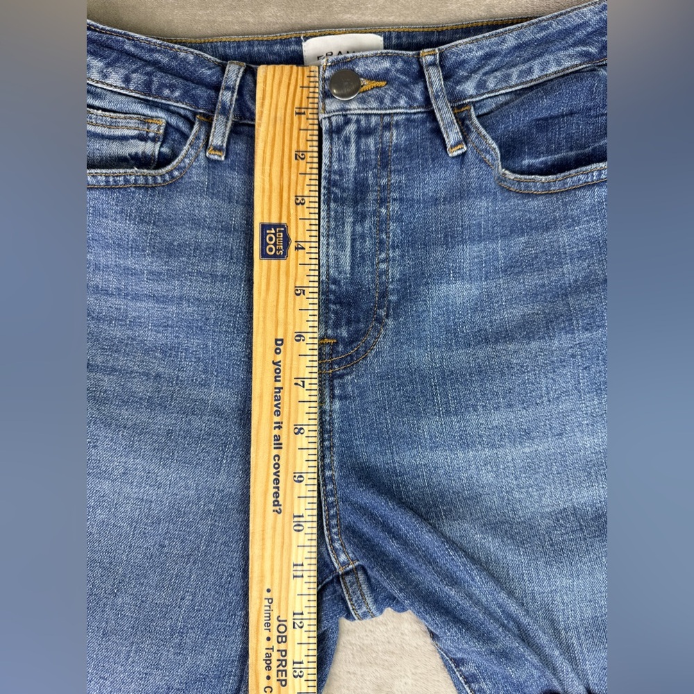 Frame Denim Size 28 Blue Bixby Le Crop Mini Bootcut High‎ Waisted Jeans Stretch - Picture 9 of 12